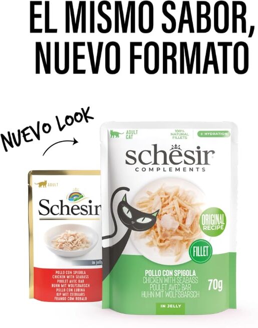 Schesir Cat Pouch Frango com Robalo 12 un x 85g