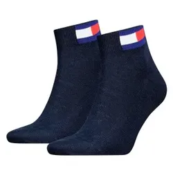 Tommy Men Uni Flag Quarter Sock 2P Marine Gr 39/42
