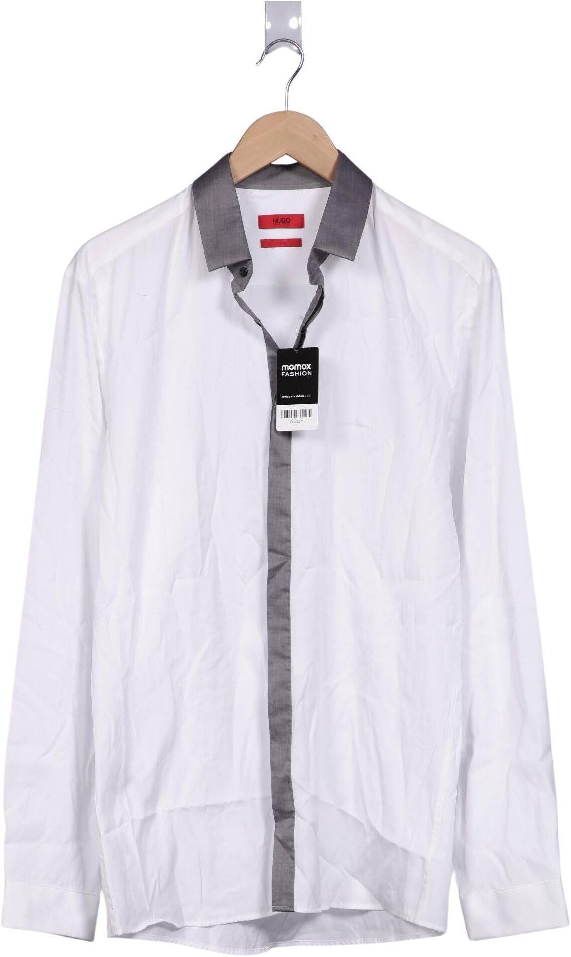 Hugo by Hugo Boss Herren Hemd, Weiß, Gr. 42, Baumwolle - Second Hand