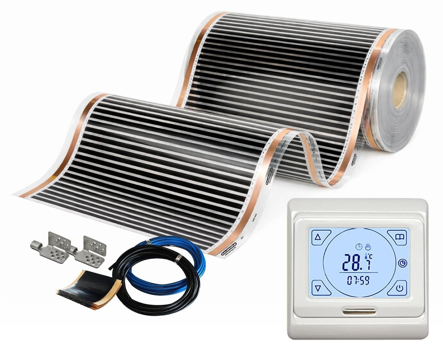 Selius Elektrische Infrarood Vloerverwarming - Breedte: 100 cm - 150 Watt Per m² - Ultradun