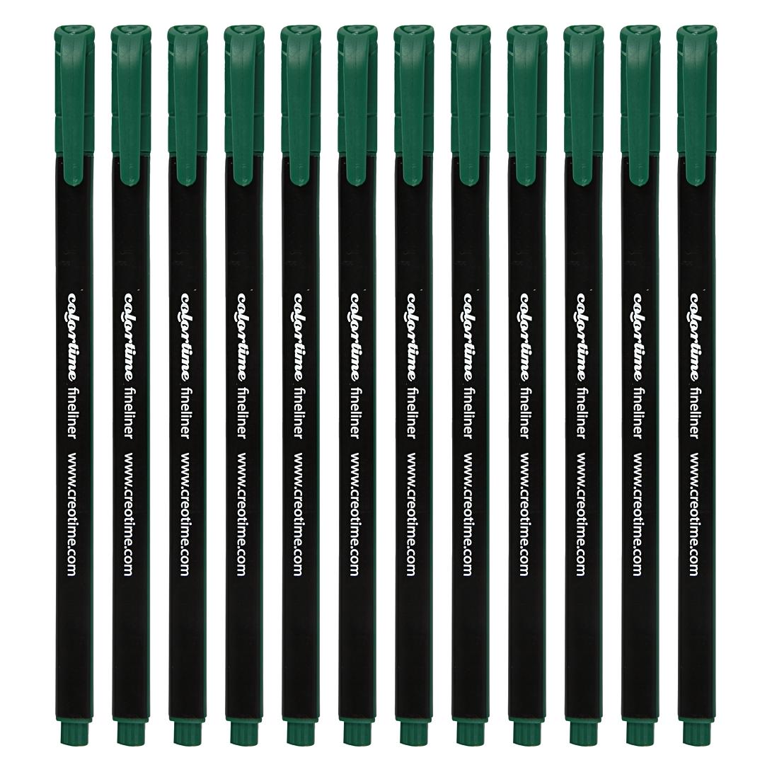 Colortime Fineliner Markers, line 0,6-0,7 mm, dark green, 12 pc/ 1 pack (12x) (5712854057967)