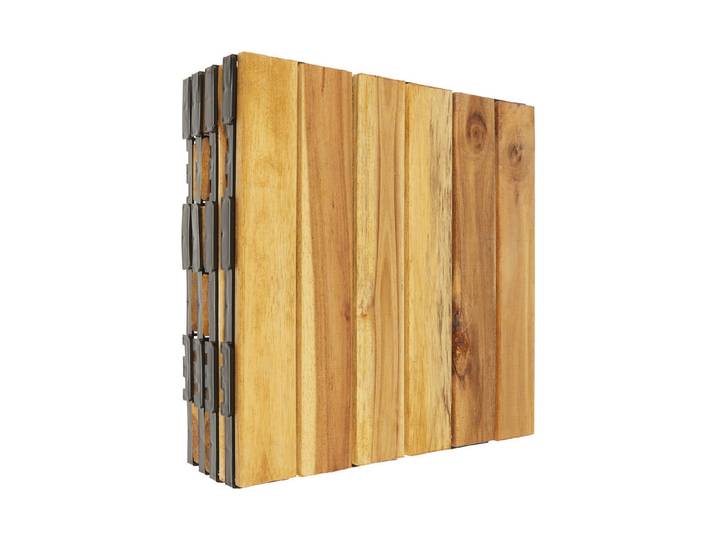 Fliese Akazie Braun Geölt 30 × 30 × 2.4 cm 5 Stück 0.45 m2