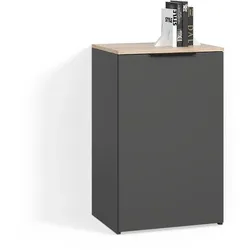 KOMMODE Piave Anthrazit mit Regal