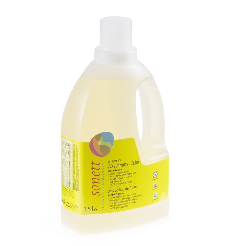 Sonett Waschmittel Color 20°- 60°C Mint Le 1.5 lt 1,5 l Flüssigkeit