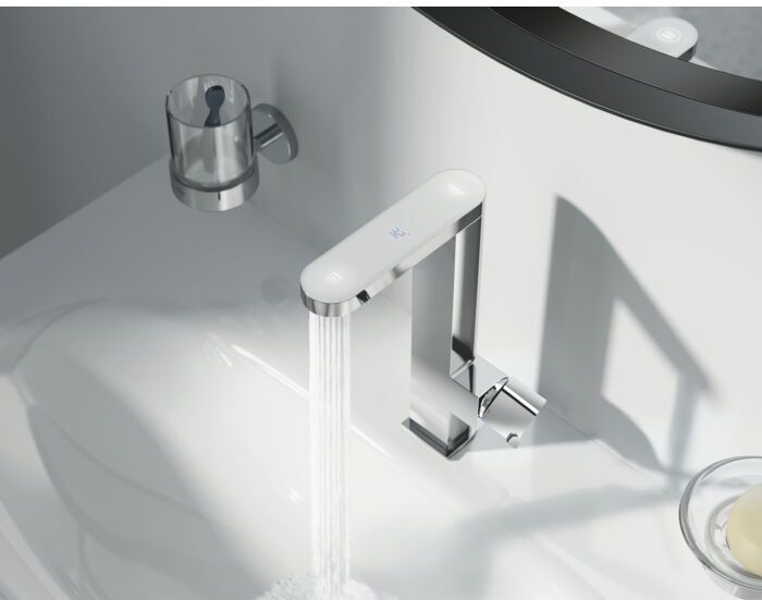 Grohe Plus Waschtisch-Einhebelmischer 23959003 L-Size, mit digitalem Display, 1/2", chrom