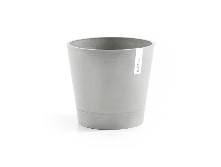 Blumentopf ECOPOTS Venice 30 Hell , grau, H:26cm Ø:30cm, Kunststoff, Pflanzgefässe, Blumentopf, Mit Entwässerungssystem