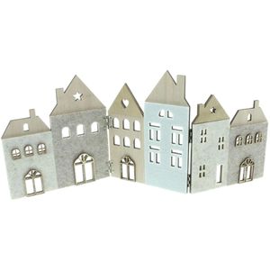 Frank-Flechtwaren Weihnachtsdeko 770667, Häuser, Holzdeko, 49 x 20 cm