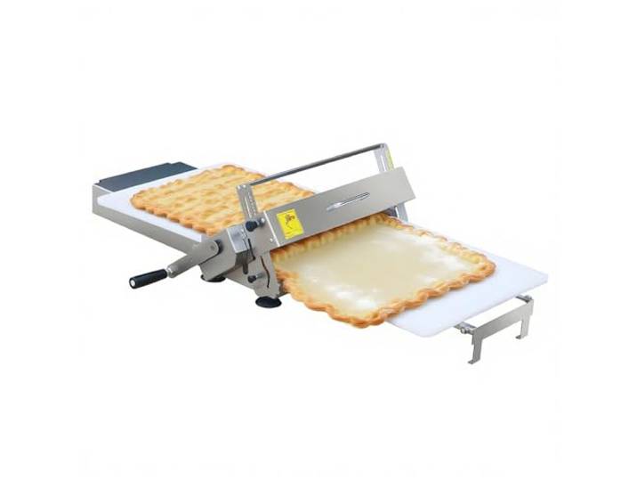 Teigrolle mit Einstellbarer Teigstärke, Faltbare Teigrolle mit Ausrollbrett, Manuelle Teigrolles für Pizza,Croissants,Gebäck und Fondant,für den Gewerblichen und Privaten Gebrauch, 300 mm Breit