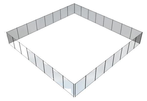 Poolzaun, langlebige Konstruktion, schnelle Installation, 4x96FT