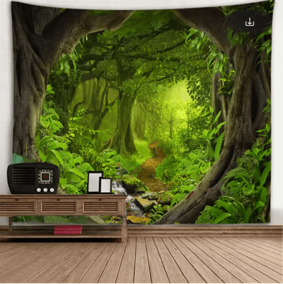 Inspire Picks 3D Window Scenery Tapestry Nature Wall Mural Background Decor 2 150x130cm