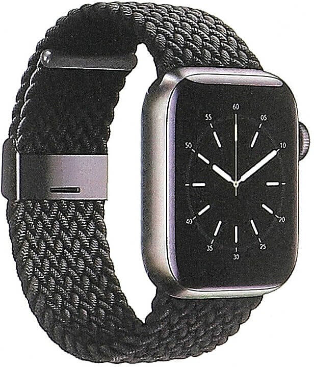 Apple Watch (38/40/SE/41/42mm) GEAR Flettet Urrem - Sort