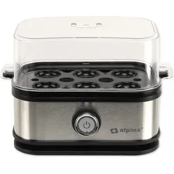 Alpina Garden Eierkocher 210 W, Eierkocher, Schwarz, Silber