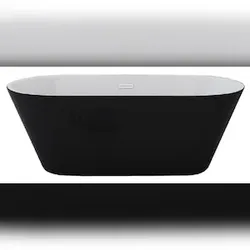 Jet-Line Badewanne Design LAUSANNE II schwarz Freistehend