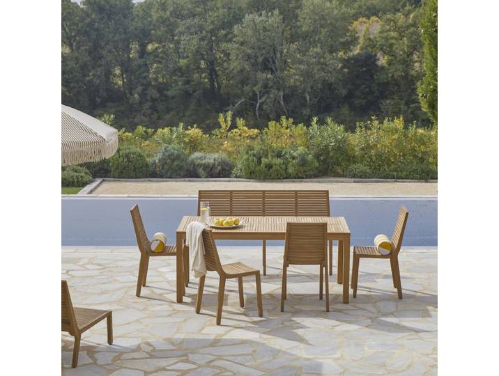 Gartenmöbel Teo aus Teakholz 120, 6-Sitzer - Natur