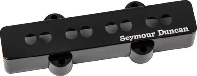 Seymour Duncan Pickup Cover Jazz Bass Bridge Black with white logo