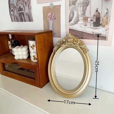 Fusion Finds Vintage Table Mirror With Ornate Gold Frame Decorative Vanity Mirror b