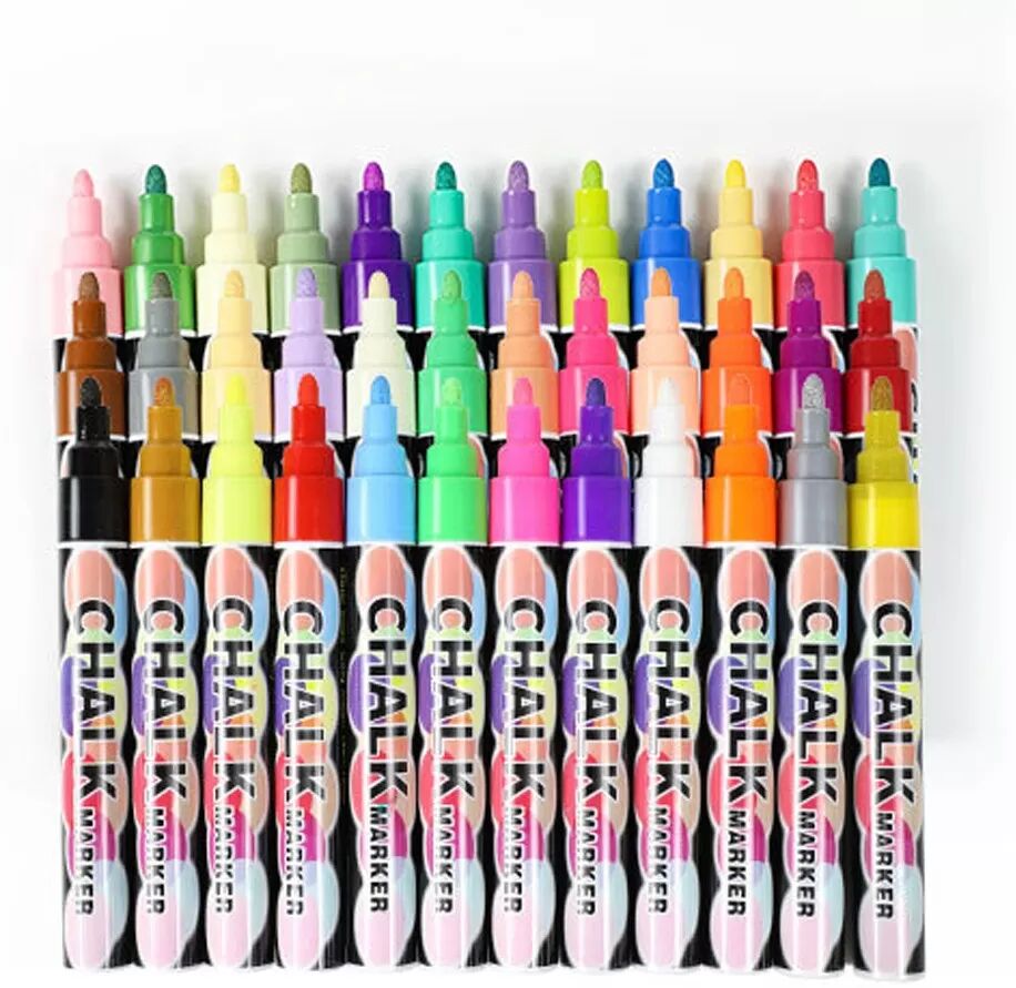 INF 36 Marqueurs Fluorescents - Surligneurs Néon pour Tableau d'Écriture LED