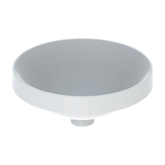 Geberit VariForm Einbauwaschtisch 500703002 d= 40cm, ohne Hahnloch, Überlauf, rund, weiß KeraTect
