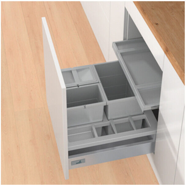 Hettich Système de tri des déchets InsertFlex 600 9207642 KB 600mm plastique gris mat (9207642)