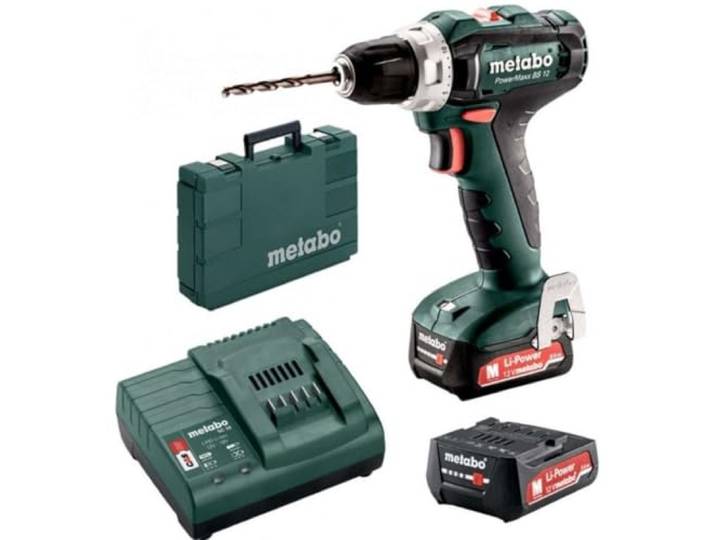 Metabo POWERMAXX BS 12 1400 tr/min Sans clé 1 kg Noir\, Vert\, Rouge\, Argent