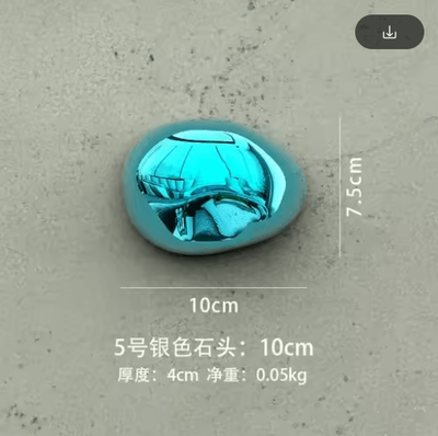 Inspire Picks Luxury 3D Stone Wall Decor Golden Simulation Stone Hanging Accent blue.05