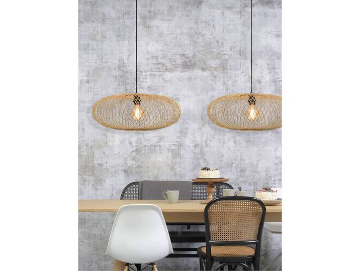Suspension Cango Ø 60cm Beige/Beige Matériau : Bois massif Surface en bois : Enduit Surface en métal : Laqué E27