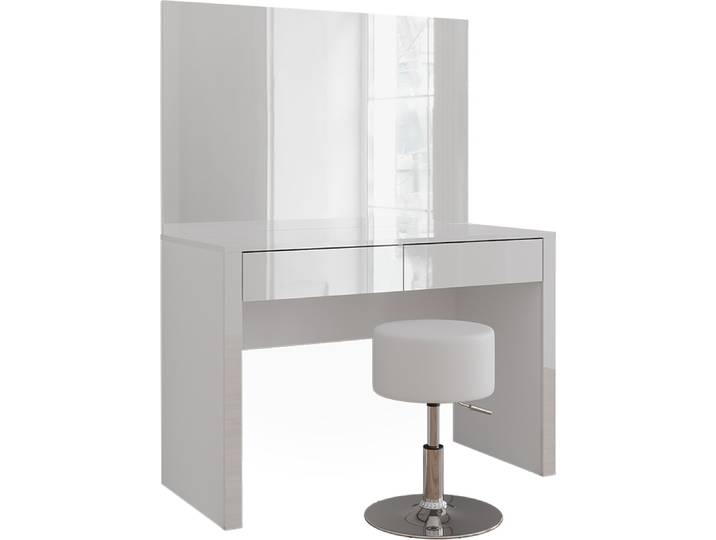 Coiffeuse Vicco Annabelle Blanc Haute brillance/Blanc 110cm avec miroir et tabouret\, Model 55035
