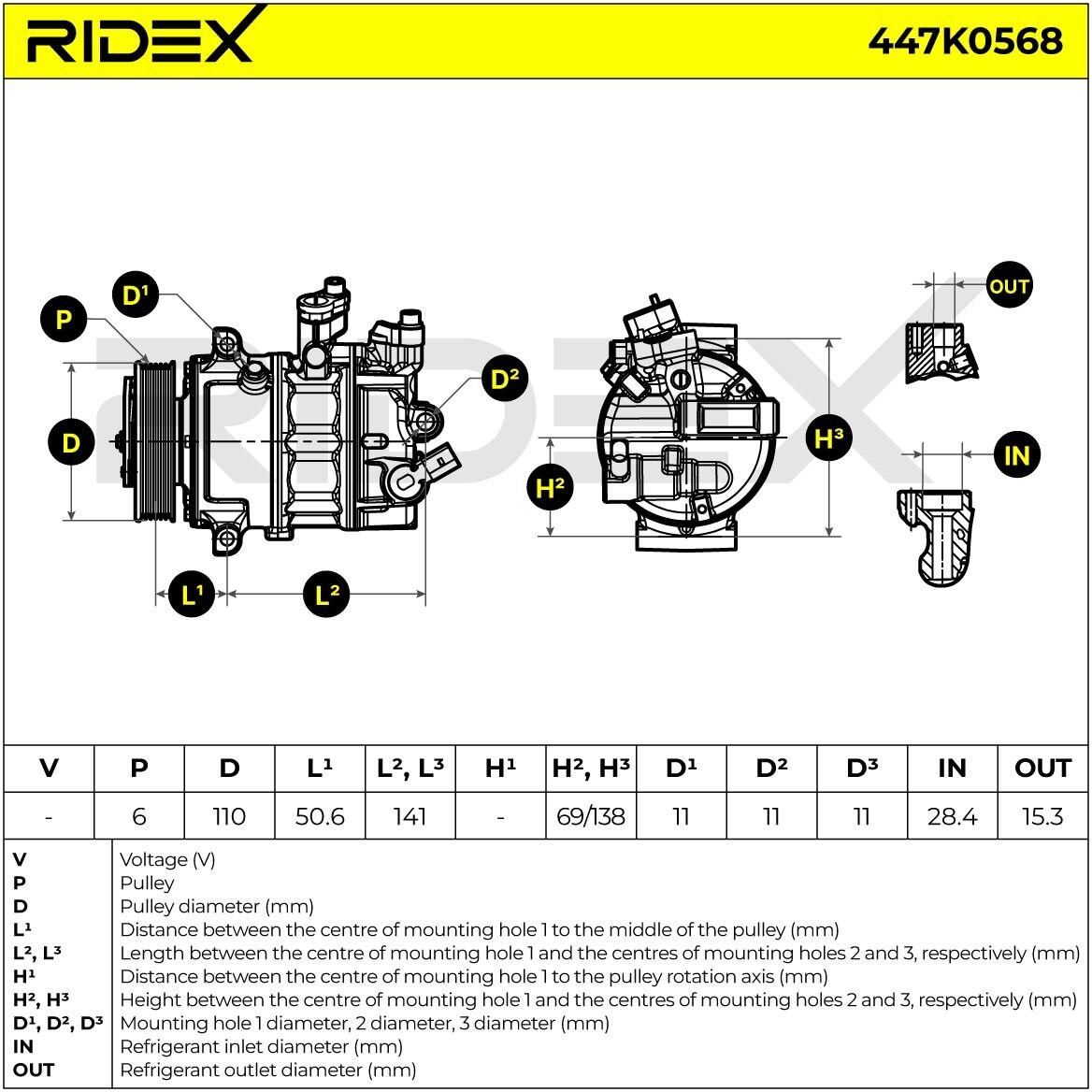 RIDEX 447K0568 Klimakompressor