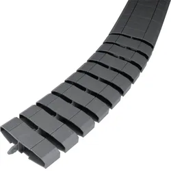 Hager FK17011 Flachkette starr/flexibel 2 Kammern aus PA 20x83mm ausgezogene L=1m eisengrau