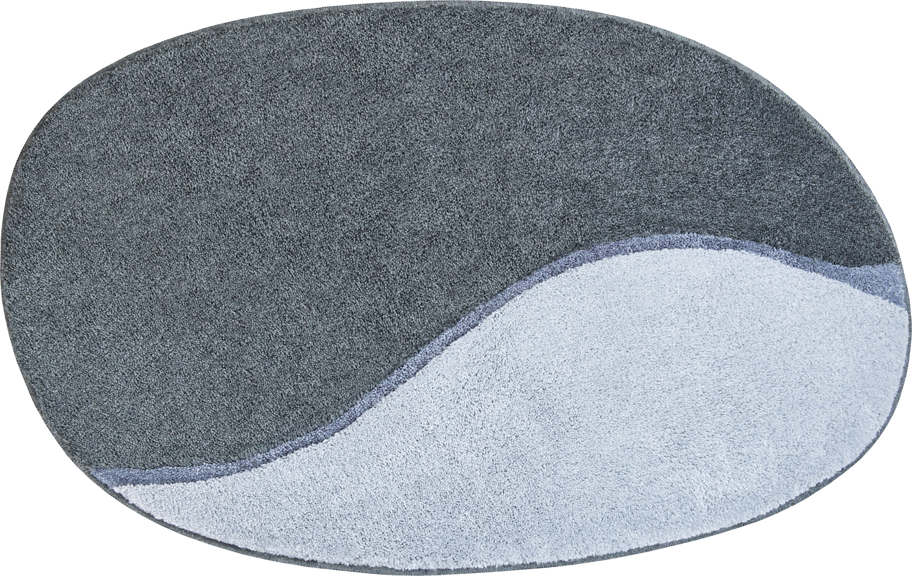 Badematte GRUND "Orbis", grau (anthrazit), H:24mm, Polyacryl, Badematten, Badematte, zweifarbiger Badematte