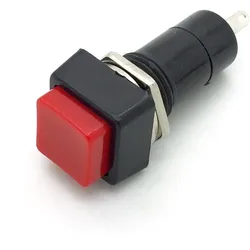 Drucktaster, quadratisch, Schließer - Farbe: rot