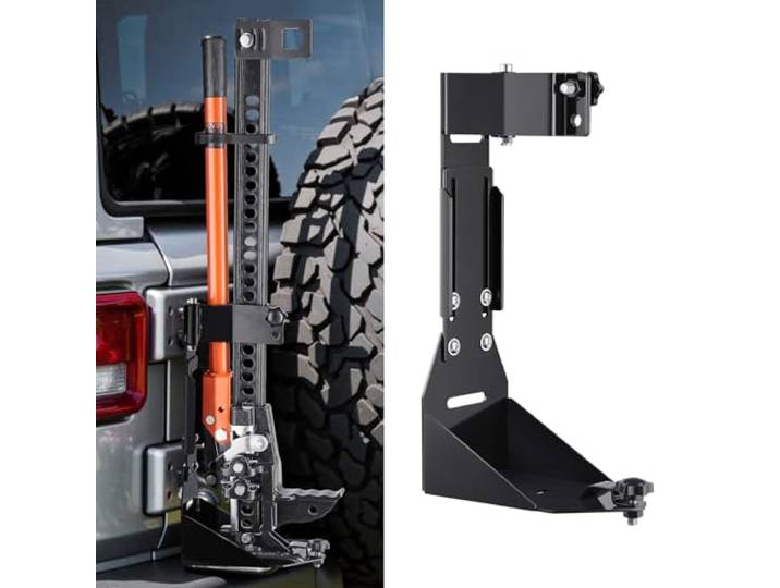 VEVOR Support de Cric Tout-Terrain Hi-Lift\, Kit de Montage pour Cric à Crémaillère Robuste\, Support de Montage Compatible avec YJ (1986-1996)\, TJ (1997-2006)\, JK (2006-2018)\, JL (2018-2024)\, Ferme