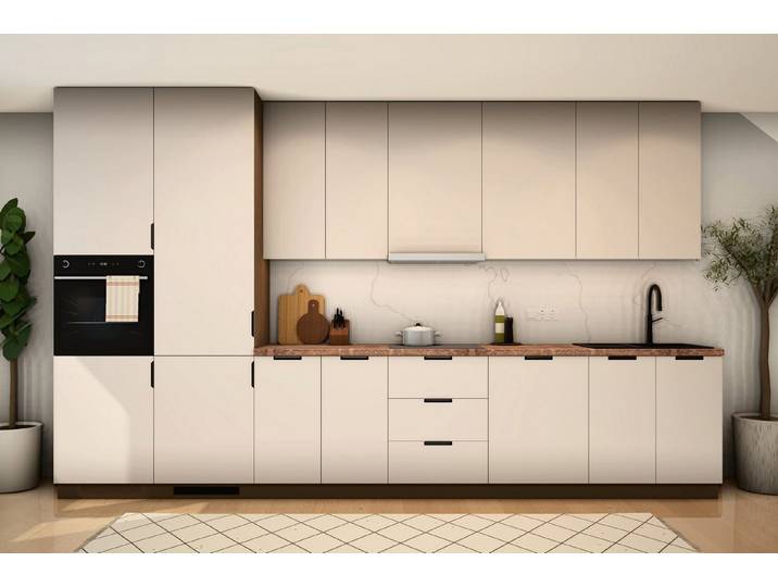 ROYAL24_MARKT Küchenzeile K73-G400 L - Kompakte Form, maximale Funktionalität, (Komplett Set), Top Qualität - Modernes Design - Feinste Materialien.
