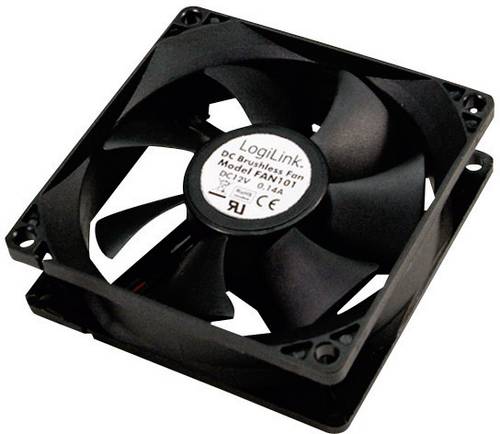 LogiLink FAN101 PC-Gehäuse-Lüfter Schwarz (B x H x T) 80 x 80 x 25 mm