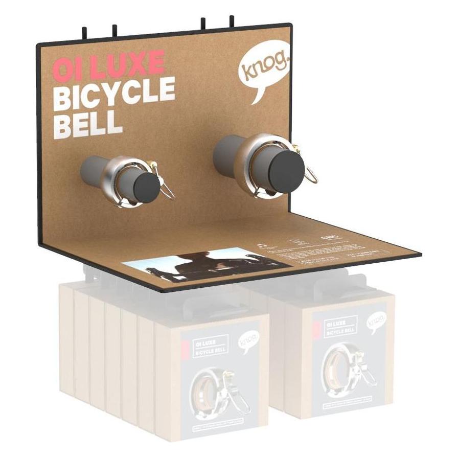 knog. Oi Luxe Small/Large Fahrradklingel NUR DISPLAY für 16 Klingeln (OHNE BESTÜCKUNG) (KN511)