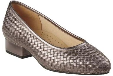Trotters Jade Dress Shoes Pump - Womens 12 Metallic,Pewter Pump Medium