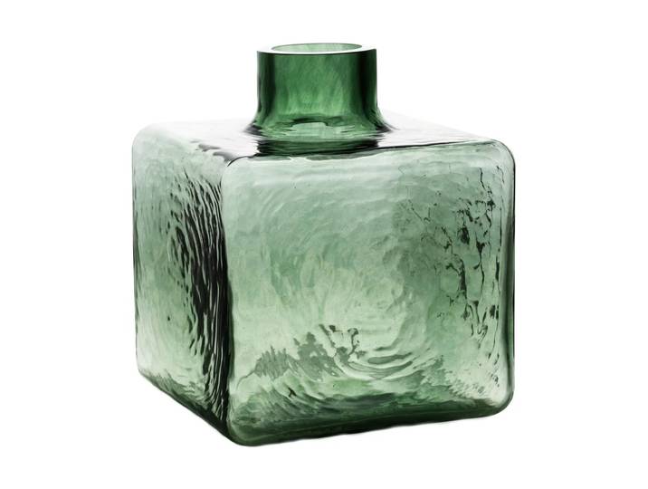 Fogia Cube Vase Grün, 23x20x20 cm