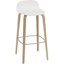 Muuto Visu Barhocker, höhe 75 cm, weiß / eiche natur