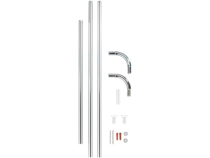 Winkelstange WENKO Universal , silber (silberfarben), Ø:20mm, Aluminium, Gardinenstangen, Winkelstange