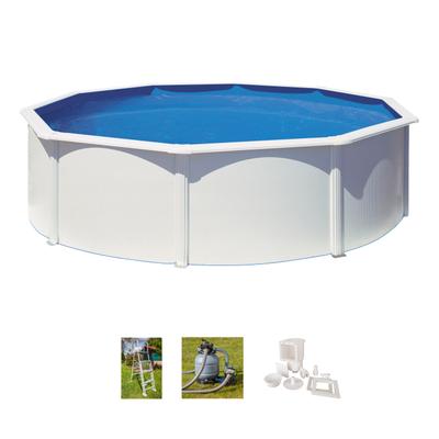 Rundpool GRE "FIDJI inkl. Zubehör", weiß, H:120cm Ø:460cm, Schwimmbecken, Rundpool, Höhe: 120 cm, in versch. Größen erhältlich