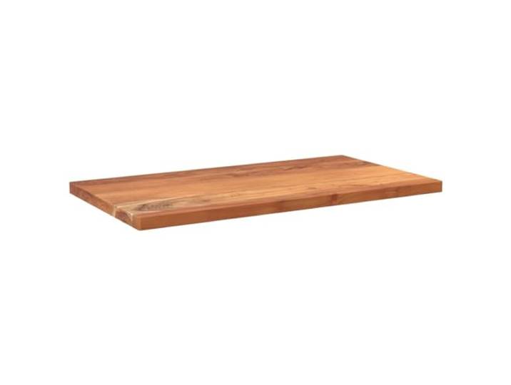 KLGBNCVE Tischplatte 110x70x3,8 cm Massivholz Akazie Rechteckig Rustikales Design, Vielseitig für Bartisch, Beistelltisch, Einfache Reinigung