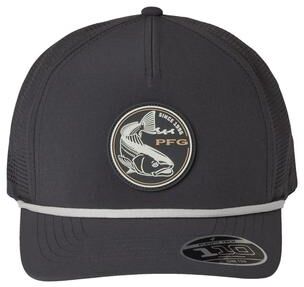 Columbia 212134 Tidal Pursuit 3D Stretch Snapback Cap in Shark/Fish Circle Red Fish size Adjustable   Polyester/Elastane