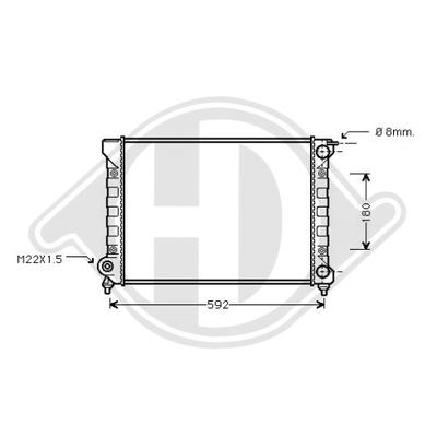 DIEDERICHS Kühler, Motorkühlung dcm3382 für VW