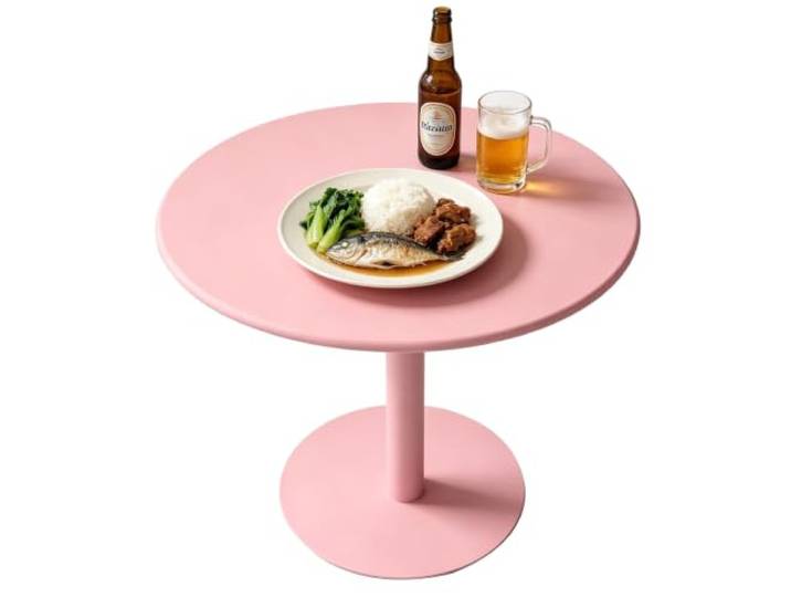 Gaommini Runder Bartisch, Theken-Bistro-Pub-Tische mit Fester Tischplatte und stabilem Sockel, Cocktail-Esstisch für Zuhause, Büro, Küche, Wohnzimmer, Beistelltisch(60x60x72cm)