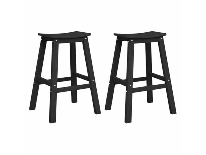 Barhocker 2 Pcs Schwarz HDPE 52 x 43 x 73,5 cm Modernes Design HDPE-beständig, einfache Montage, stabile Beine, pflegeleicht, minimalistischer Stil
