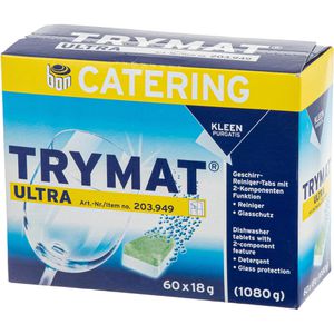 Kleen-Purgatis Spülmaschinentabs Trymat Ultra, 90.203.949, kraftvolle Reinigung, strahlender Glanz, 60 Tabs
