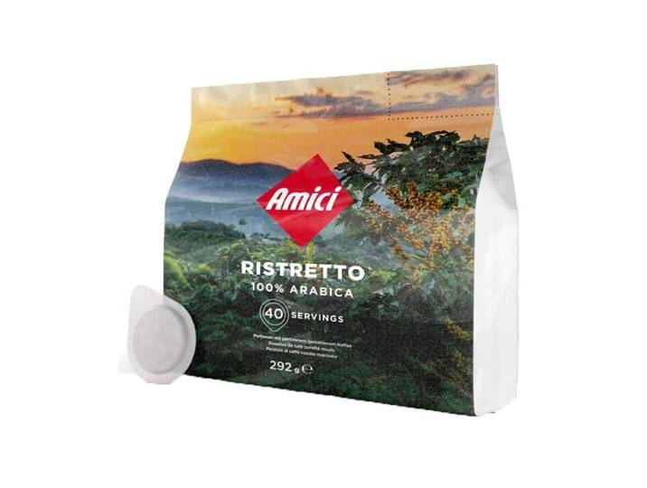 Amici E.S.E. Portionen Ristretto Kaffeepads 40 Stk.