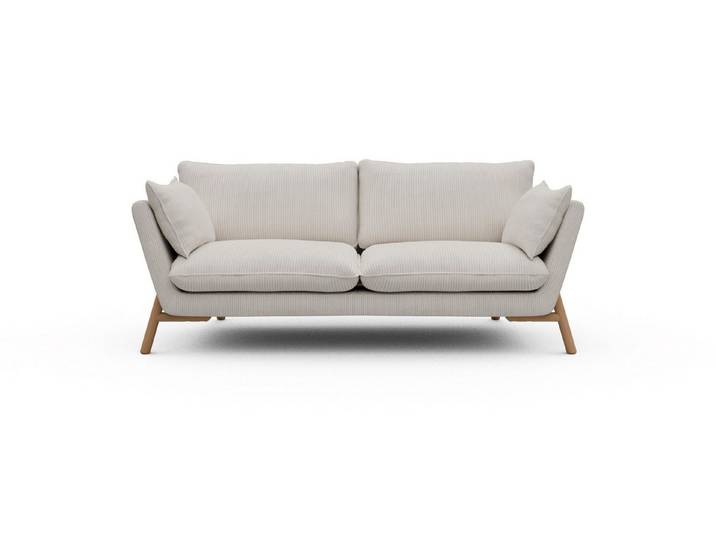 moebelfaktor Sofa Emil 2-Sitzer, schräg gestellte Armlehnen, hoher Rücken