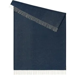 benuta Finest Decke Victoria Blau 130x180 cm - Moderner Kurzflor-Teppich für Wohnzimmer