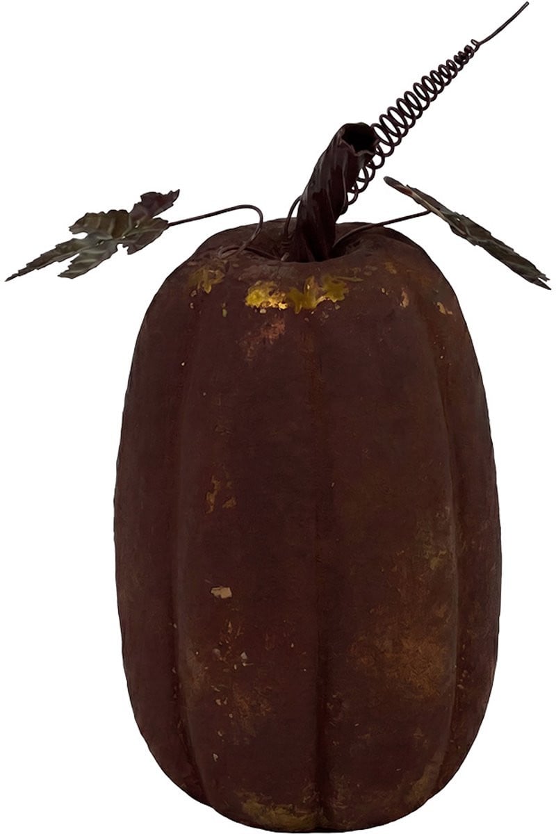 Clayre & Eef Decoratie Pompoen Bruin Metaal Herfst Decoratie